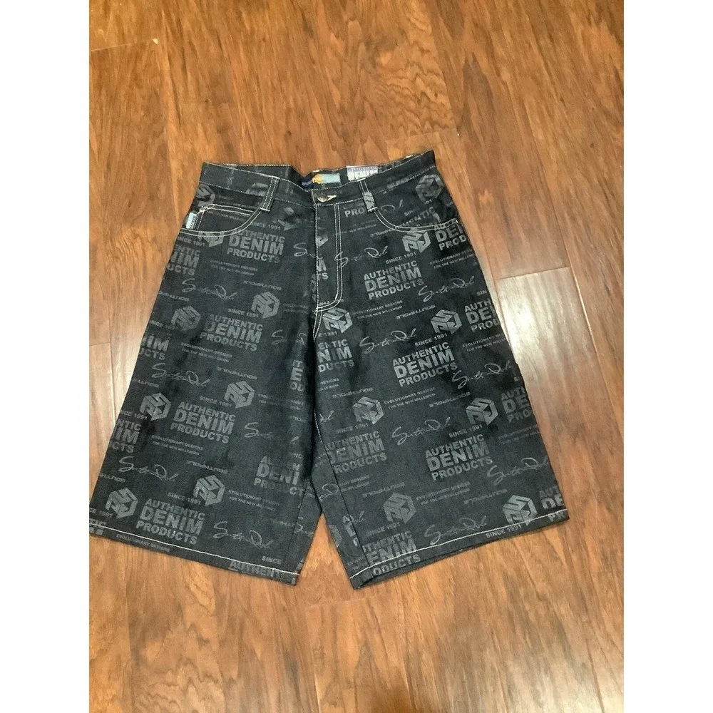 Vintage Southpole Jean Shorts Men 30Wide Leg Baggy Y2K Hip-Hop Skater Grunge